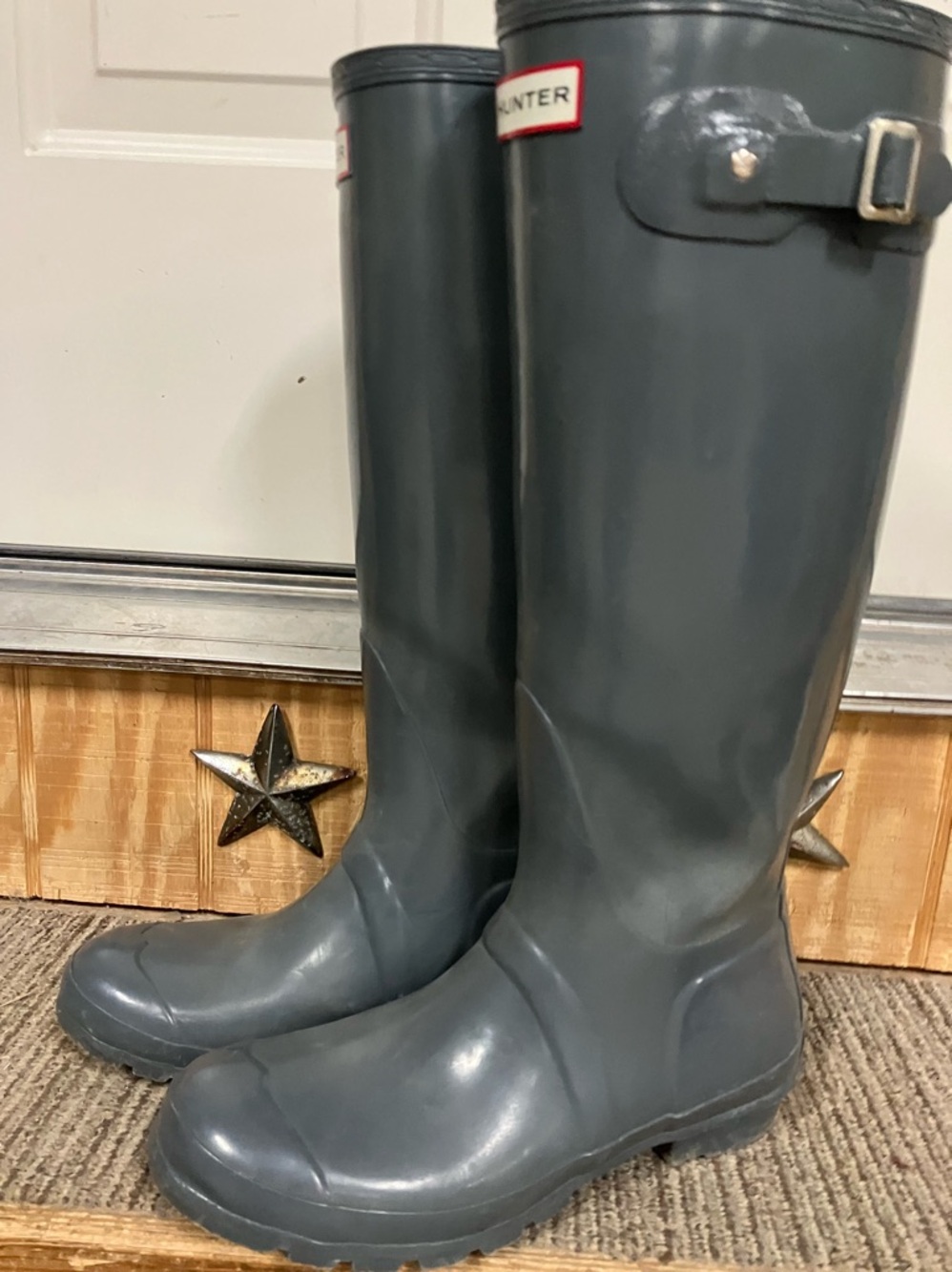 Hunter Women's Tall Rain Boots in Slate Blue